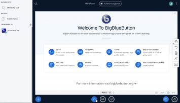 Big Blue Button Benutzeroberfläche