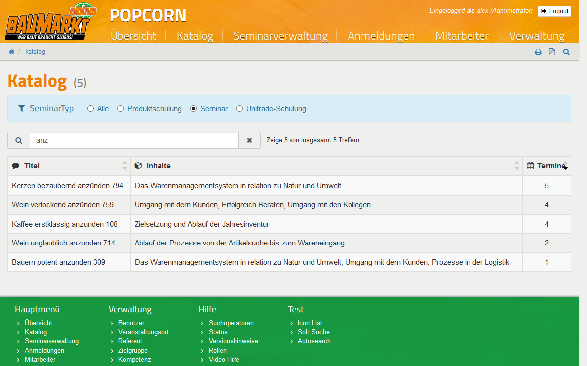 Screenshot POPCORN
