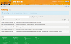 Screenshot POPCORN Seminarverwaltung für Globus Fachmarkt